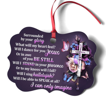 I Can Only Imagine Floral Cross Ornament