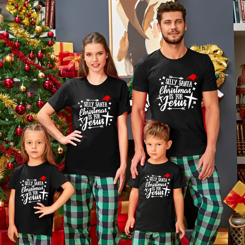 Silly Santa Christmas Is for Jesus Family Matching Shirts