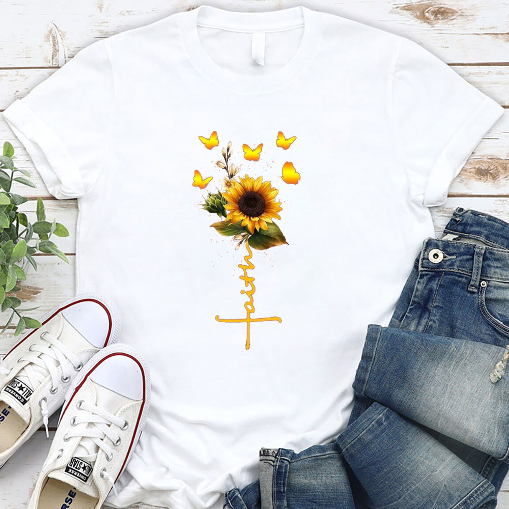 Sunflower Faith Religious T-Shirt