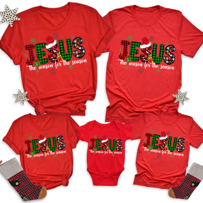 Jesus the Reason for the Season Christmas Family Matching Shirts