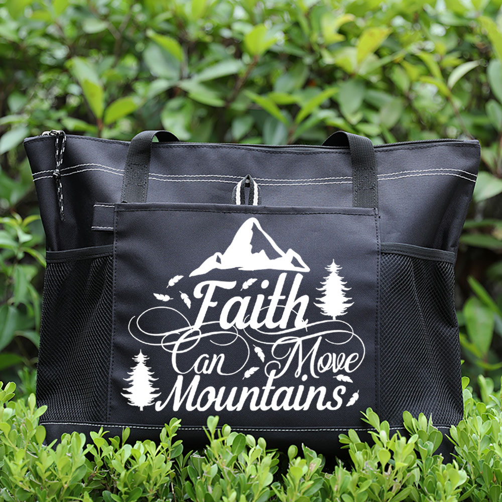 Faith Can Move Mountains Premium Tote Bag