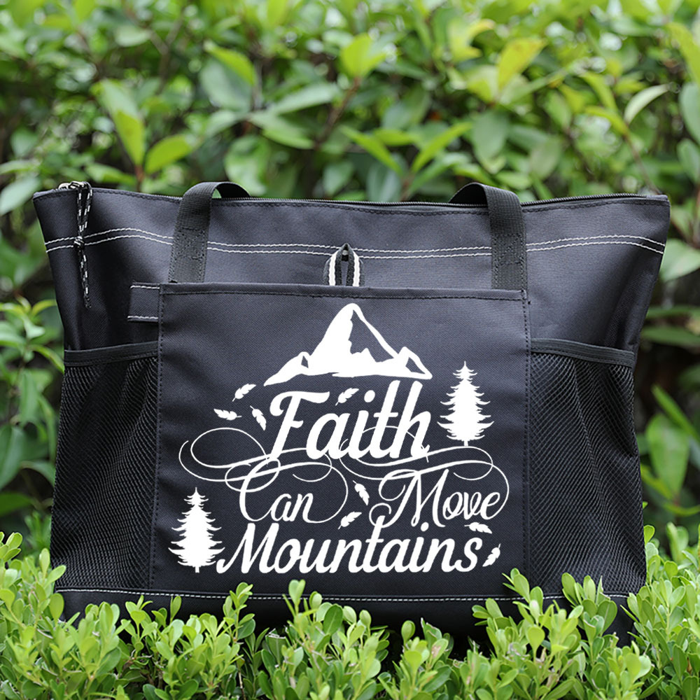 Faith Can Move Mountains Premium Tote Bag