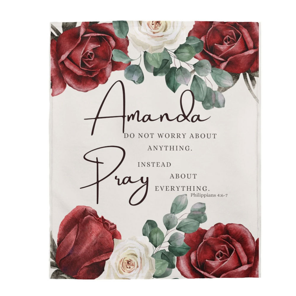 Do Not Worry about Anythings Bible Verse Blanket