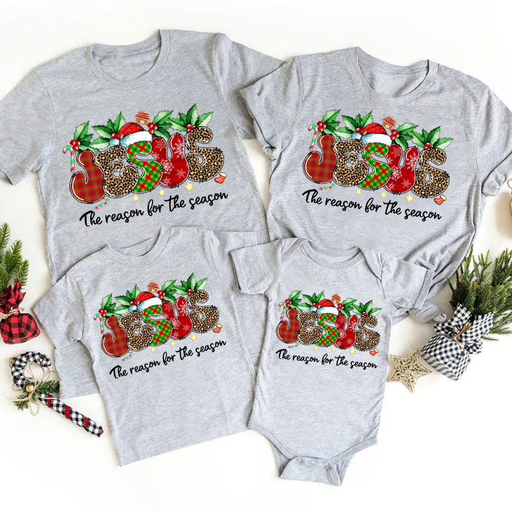 Jesus the Reason for the Season Christmas Family Matching Shirt and Bodysuit Sale - GuidingCross
