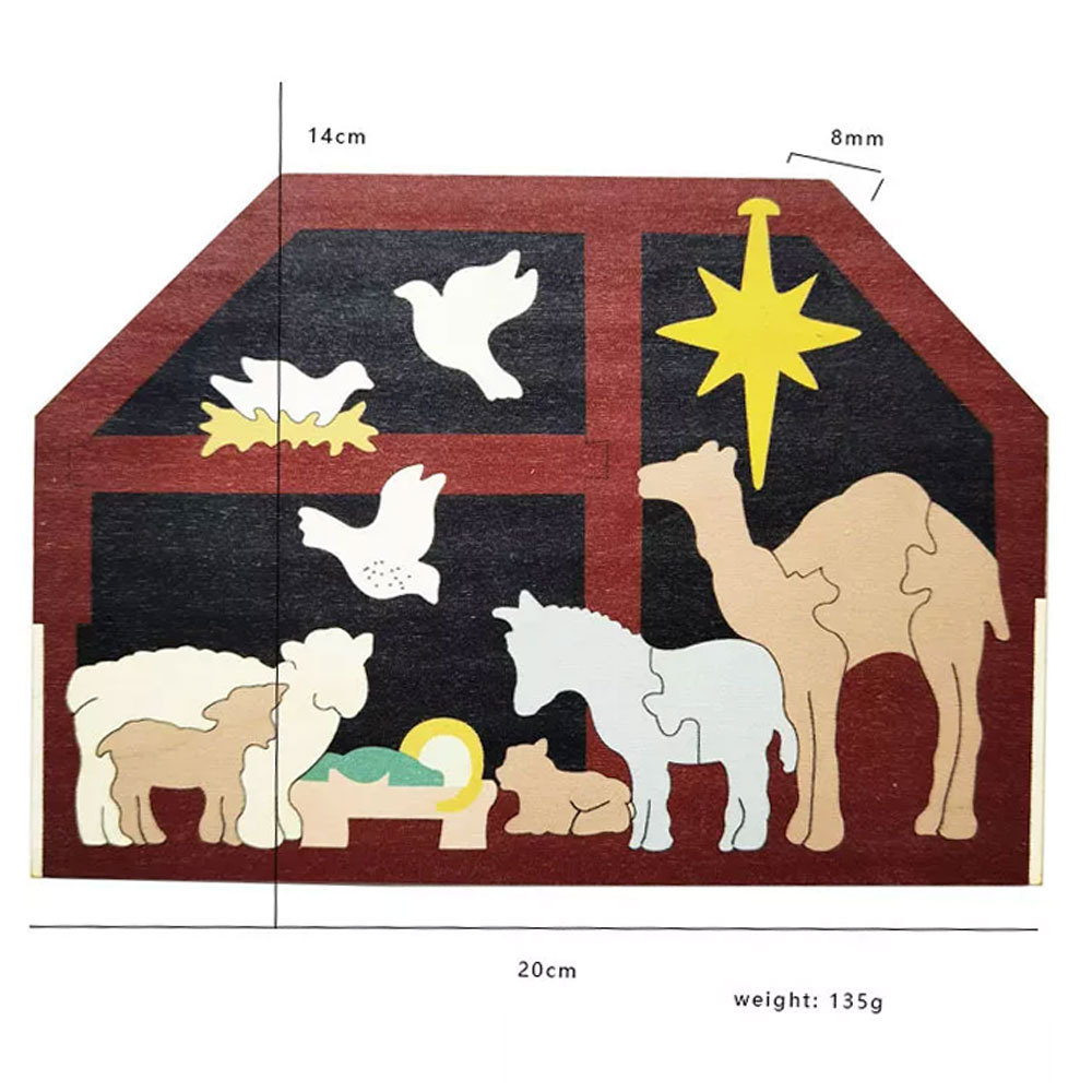 Manger Stable Nativity Puzzle with Animals