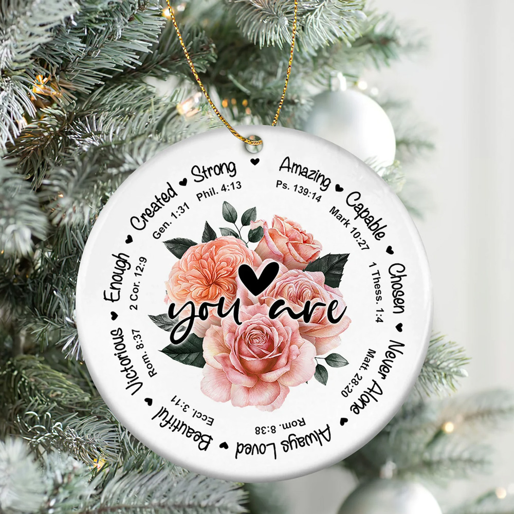God Say You Are Bible Scripture Christmas Ornaments
