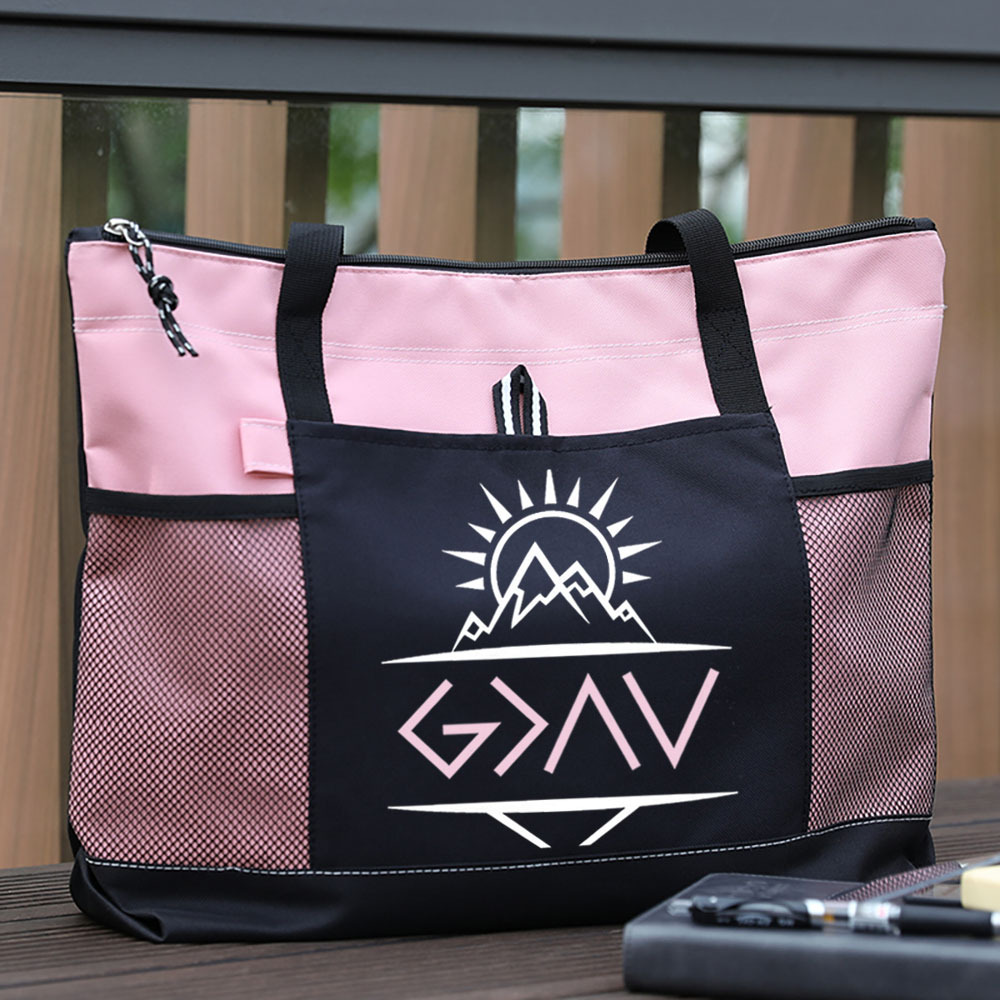 God Is Greater than the Highs and Lows Tote Bag