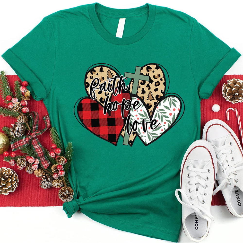 Faith Hope Love Christmas T-Shirt
