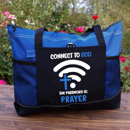Connect To God The Password Is Prayer Tote Bag