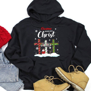 Image of Christmas Begins with Christ Hoodie