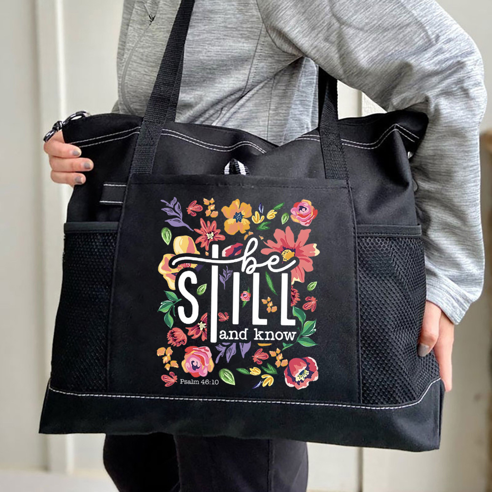 Be Still Floral Tote Bag