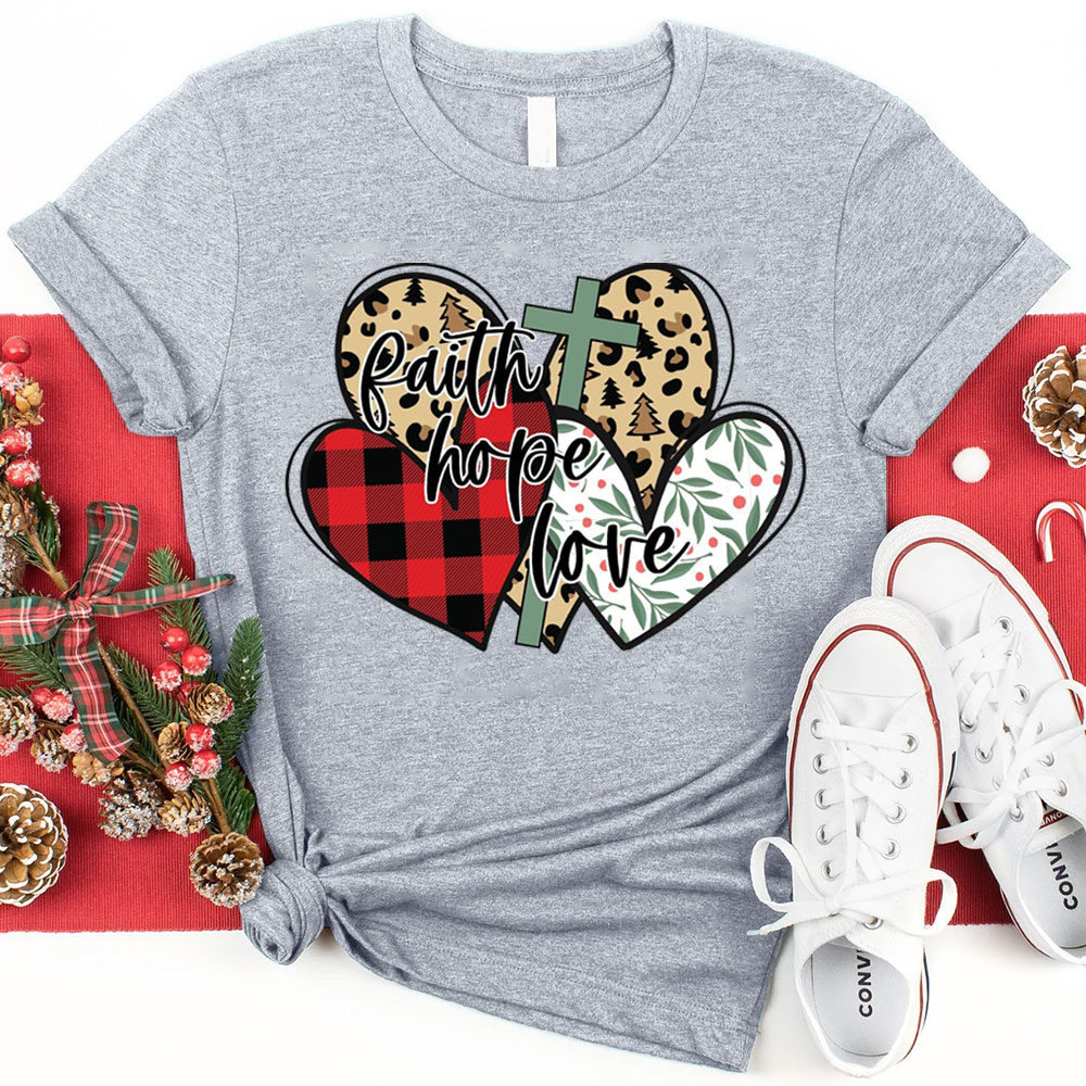 Faith Hope Love Christmas T-Shirt