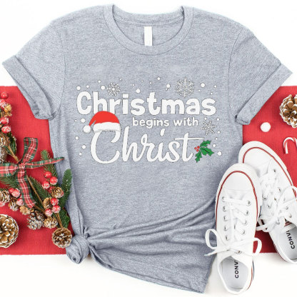 Christmas Begins with Christ T-Shirt