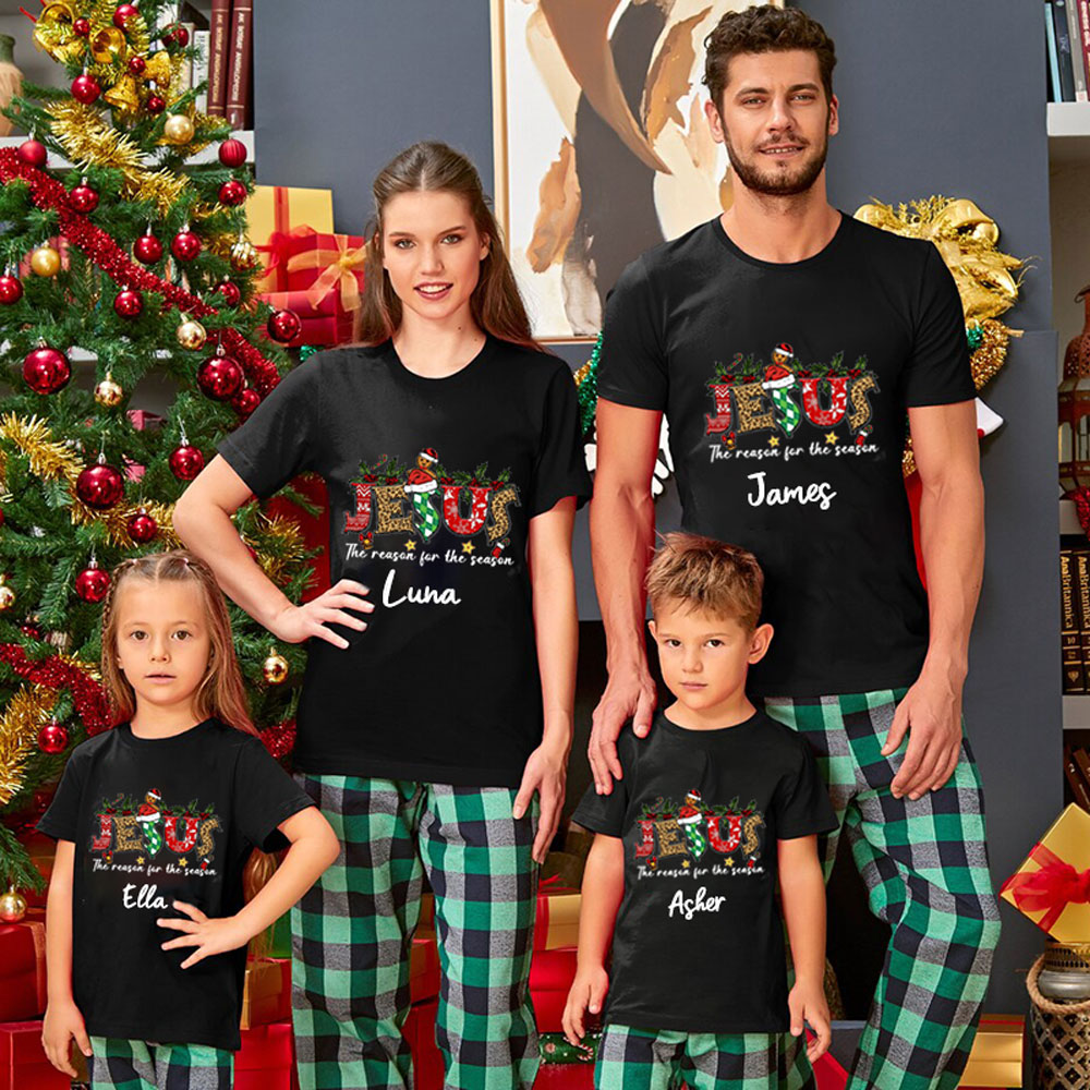 Christian family christmas pajamas hot sale