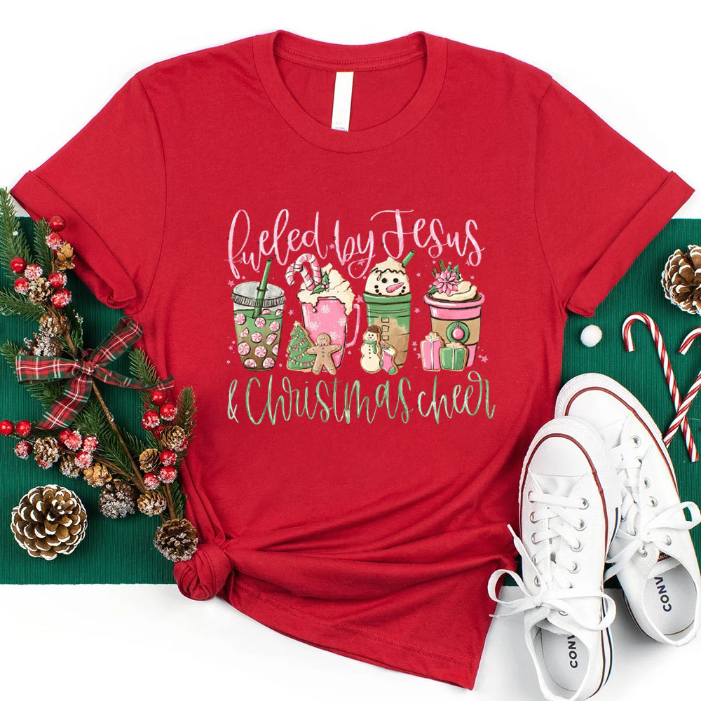 Fueled by Jesus and Christmas Cheer Shirt