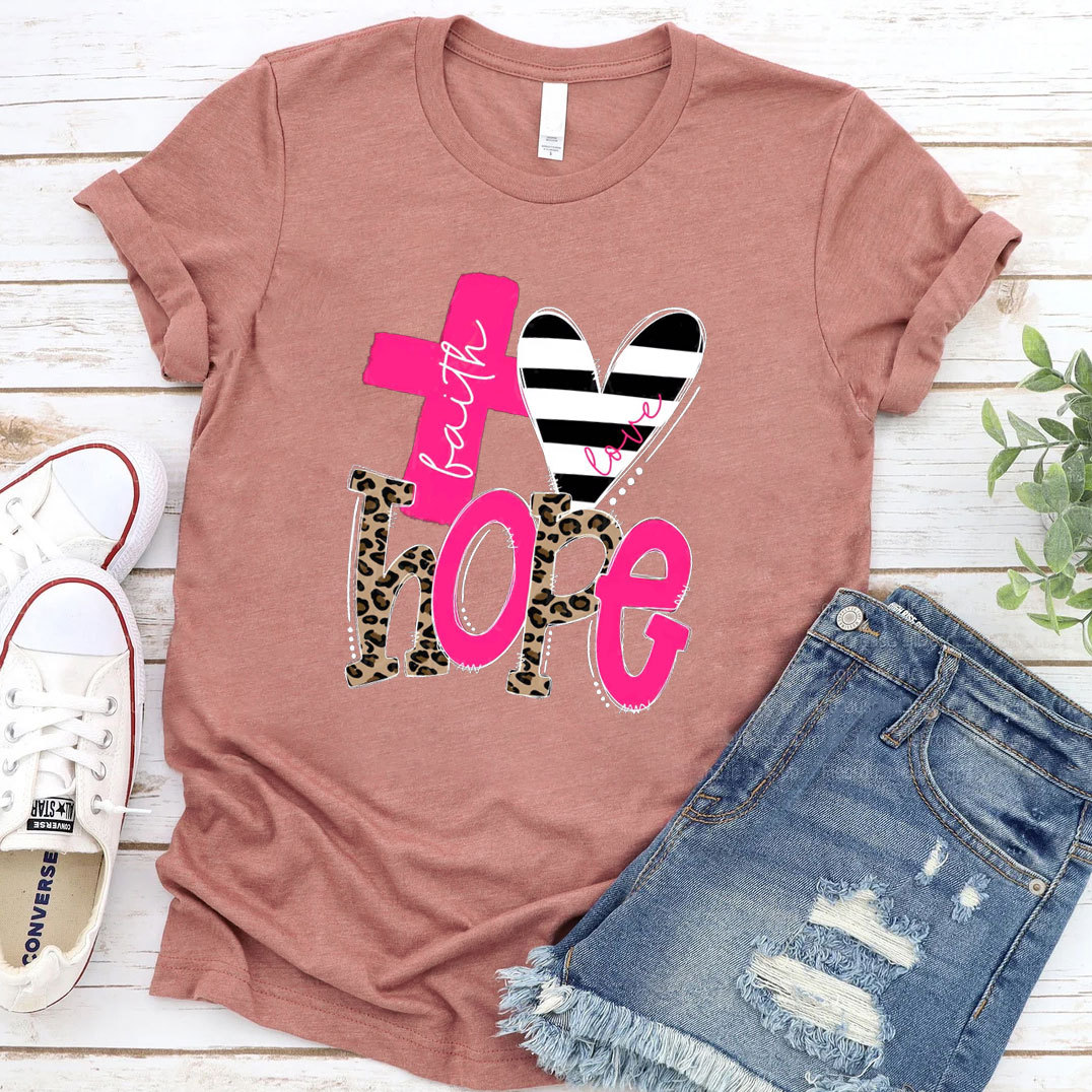 Faith Love Hope Stylish Christian Shirt