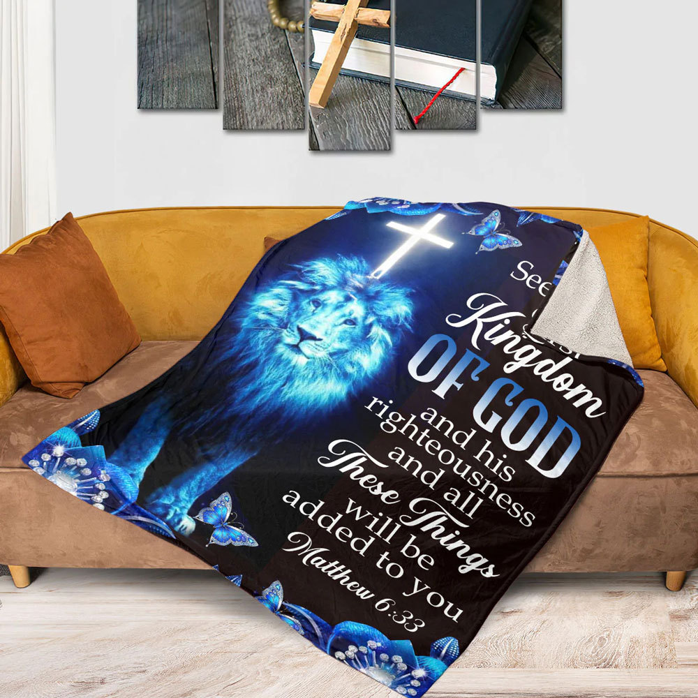 Seek First the Kingdom of God Fleece Blanket