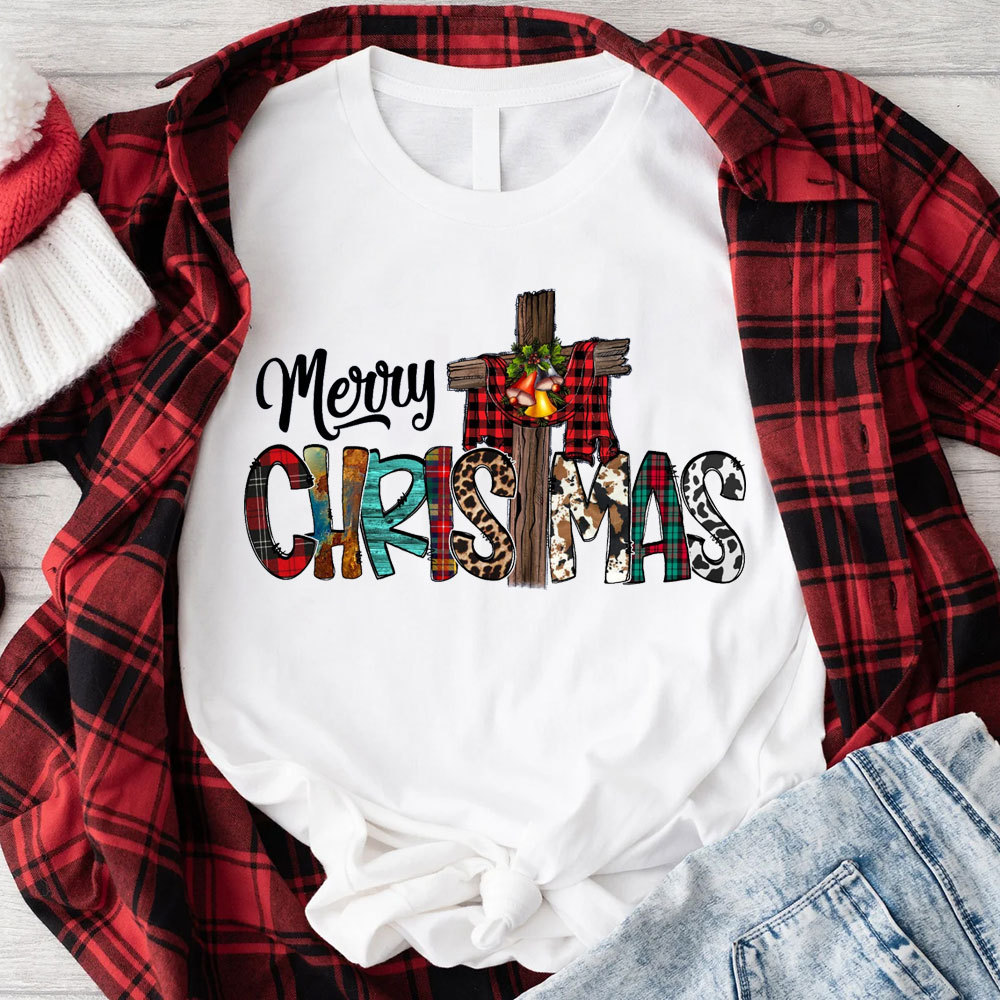 Merry Christ Mas Christian Christmas Tee