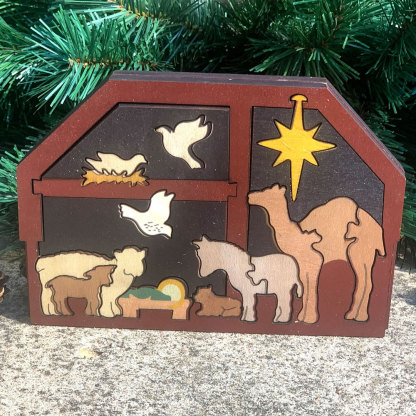 Manger Stable Nativity Puzzle with Animals