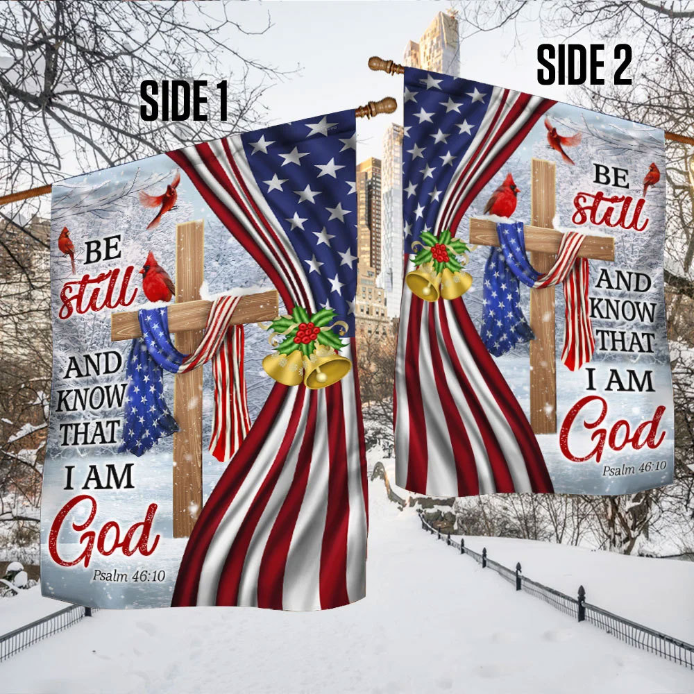 Be Still and Know That I Am God Christmas Flag