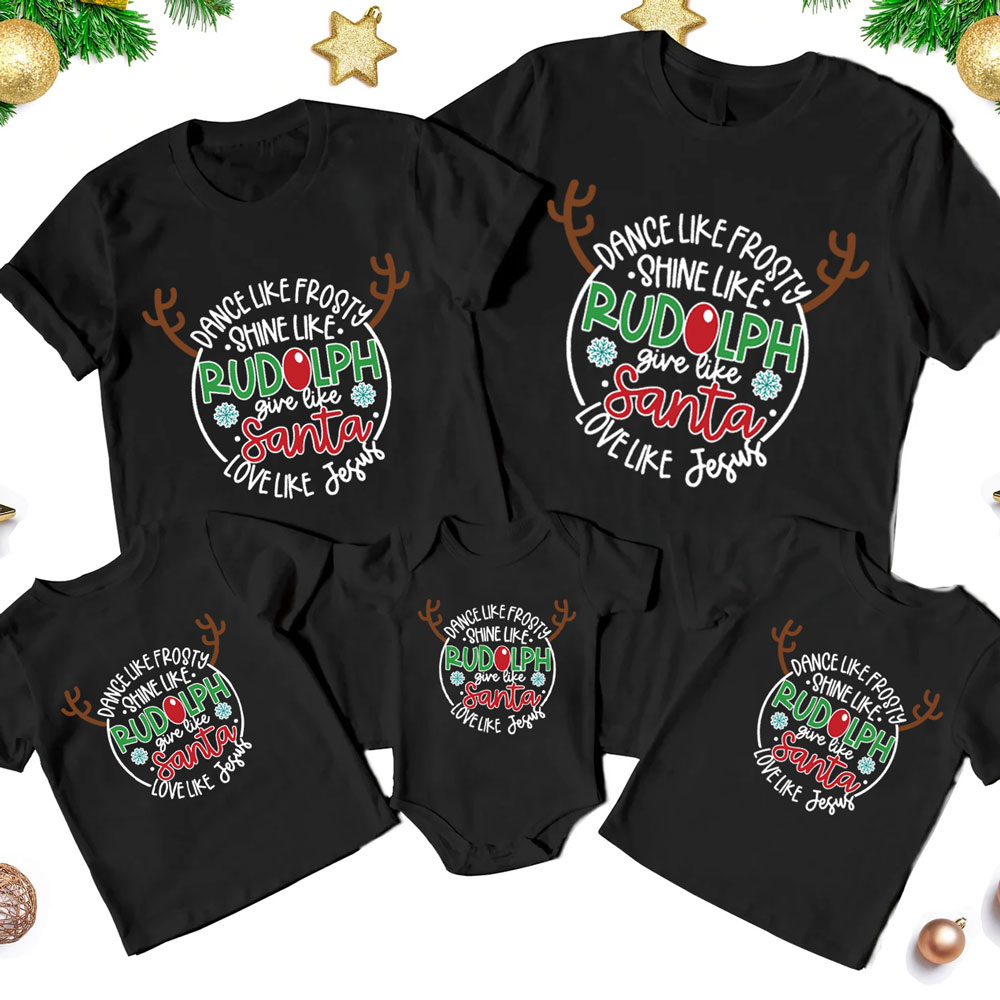 Love Like Jesus Christmas Family Matching Shirts