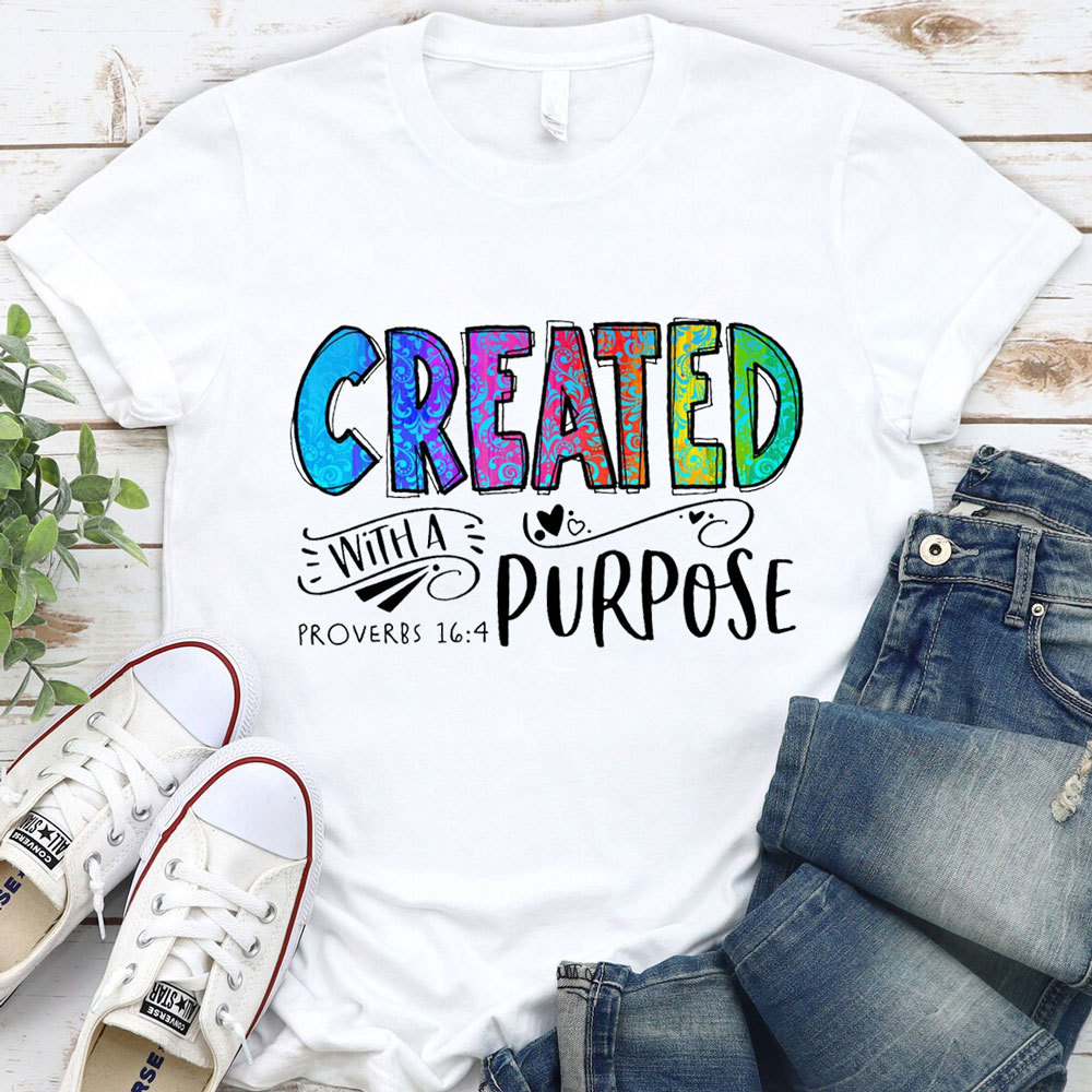 Created with a Purpose Christian Shirt Sale-GuidingCross