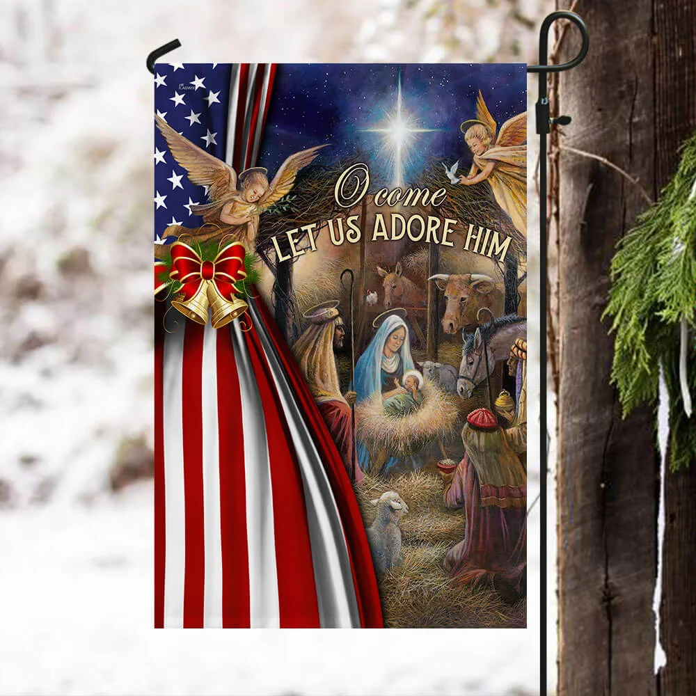 Jesus Is Born Christmas Flag