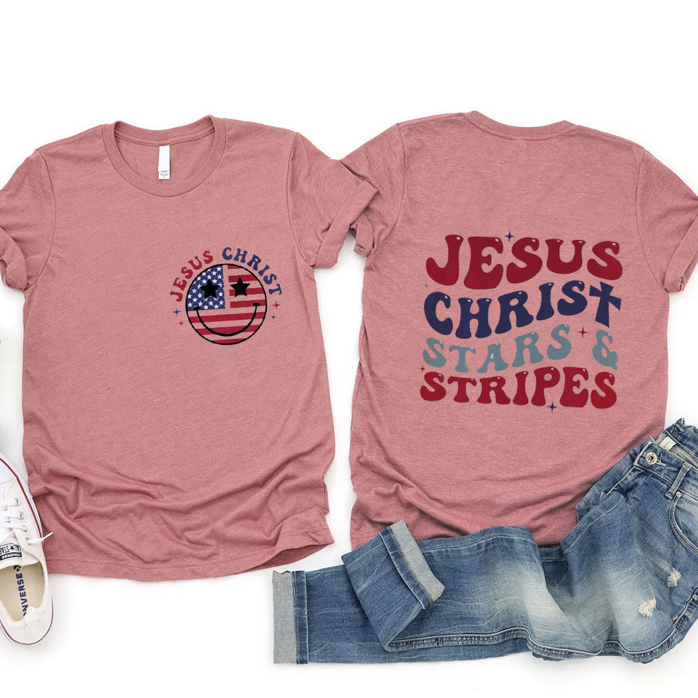 Jesus Christ Stars  and Stripes T-Shirt