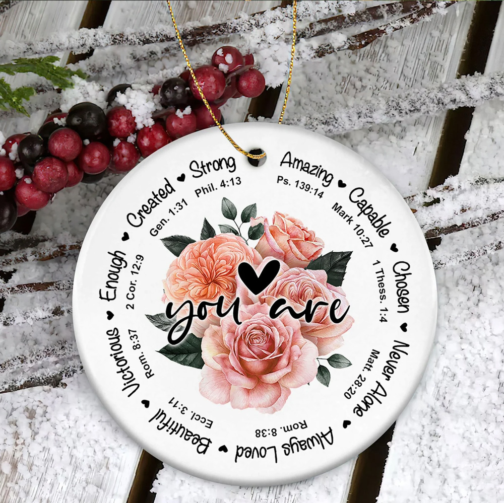 God Say You Are Bible Scripture Christmas Ornaments