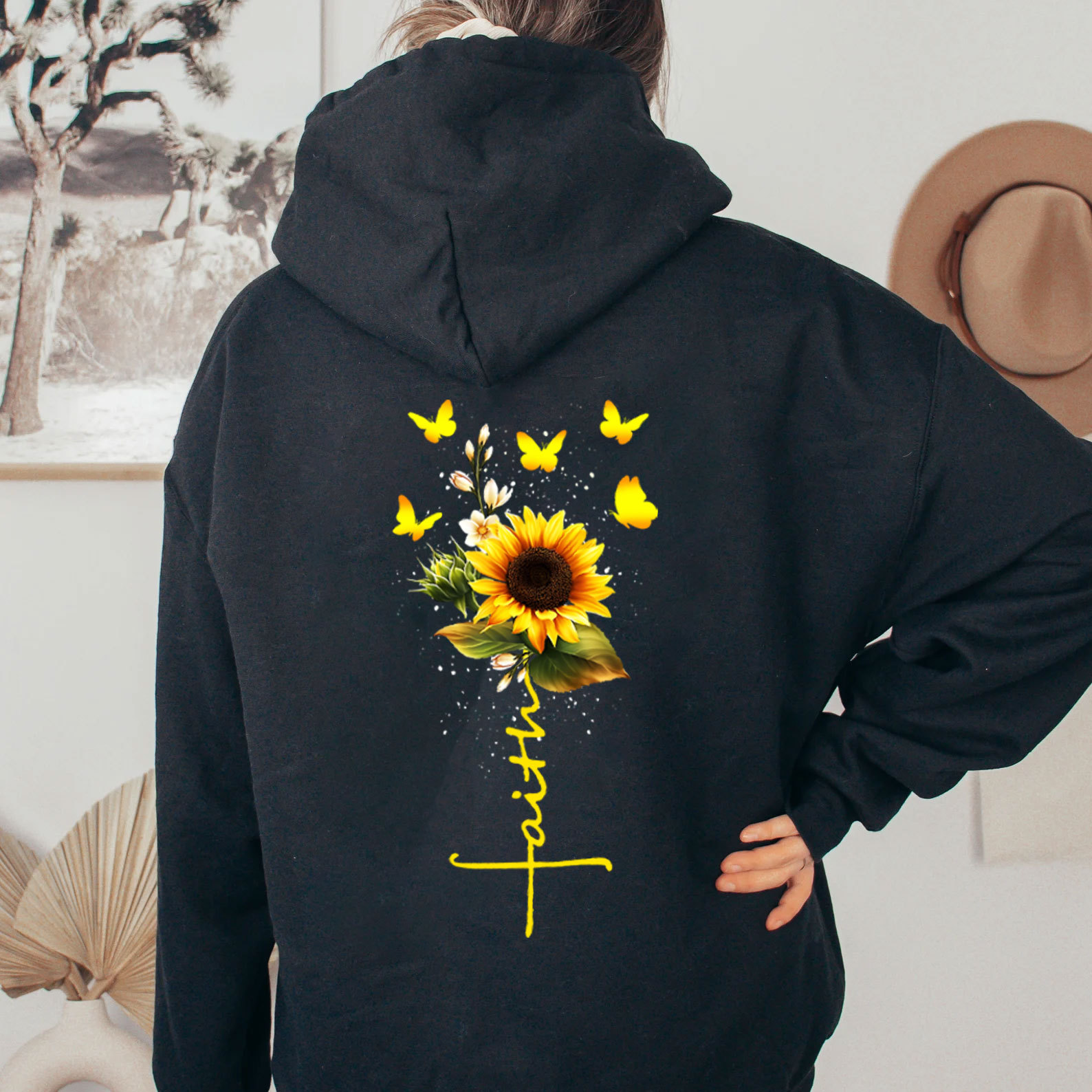 Sunflower Faith Religious Hoodie