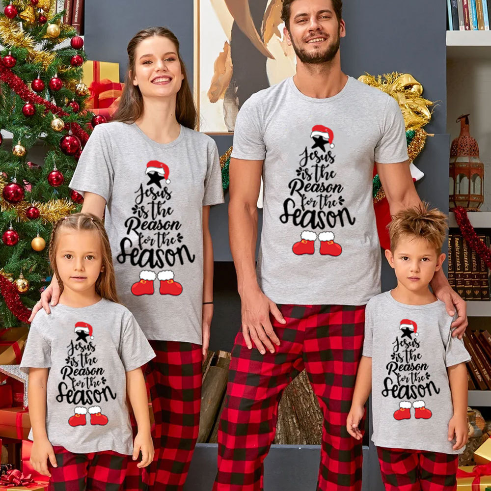 Jesus is the Reason for the Season Christmas Tree Family Matching Shir