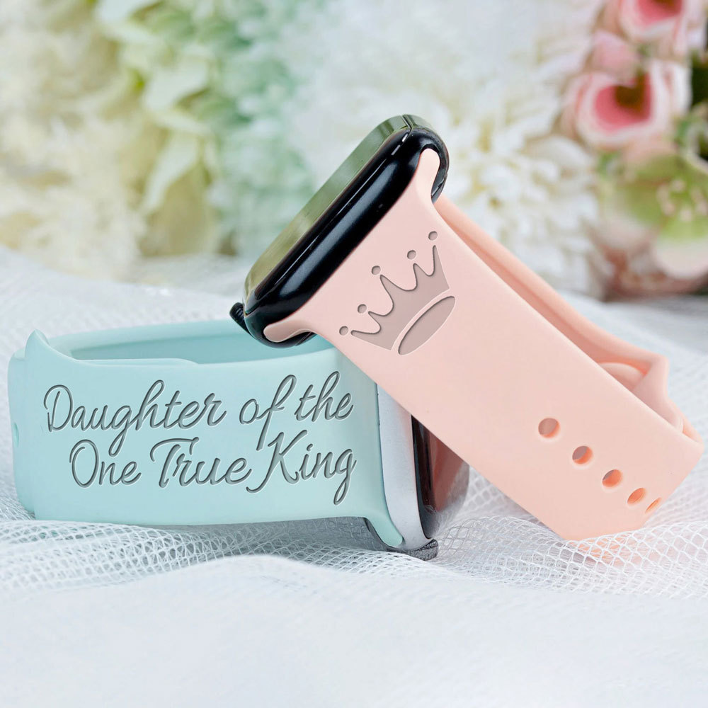 Daughter Of One True King Engraved Watch Band
