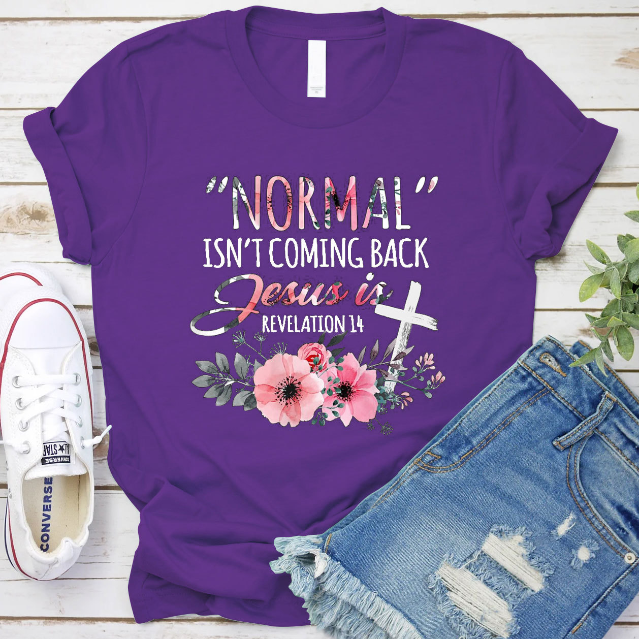 Normal Isn't Coming Back but Jesus Is Revelation 14 T-Shirt Sale-GuidingCross