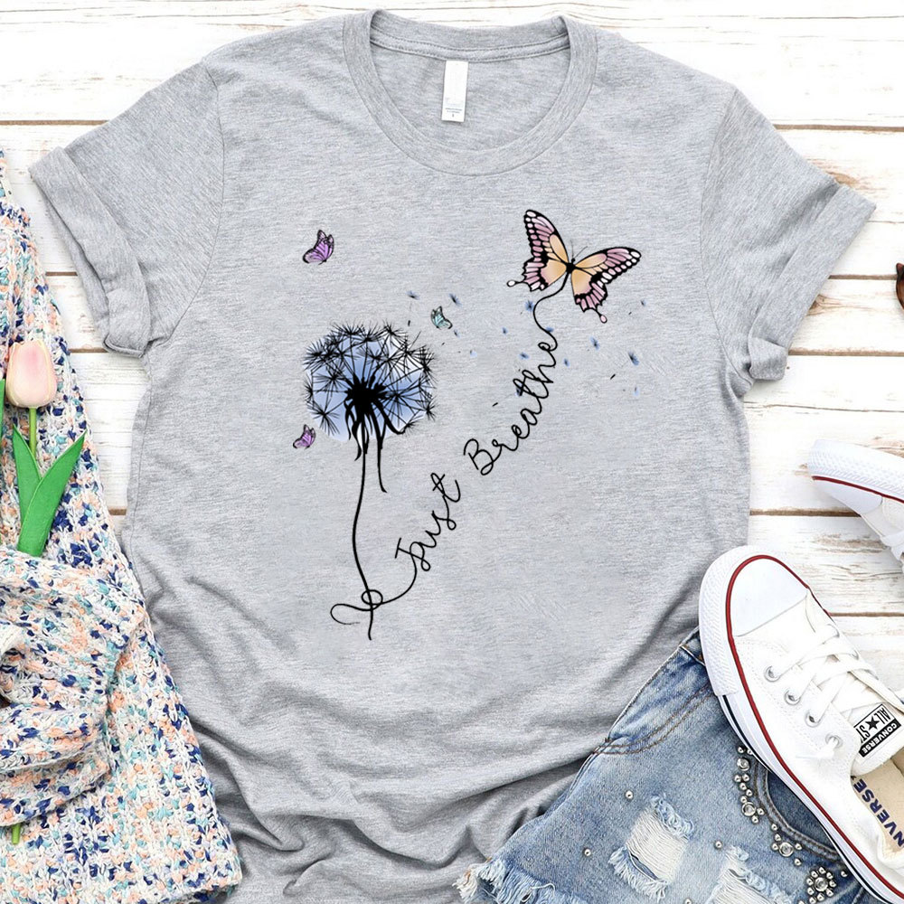 Just Breathe Butterfly Christian T-Shirt