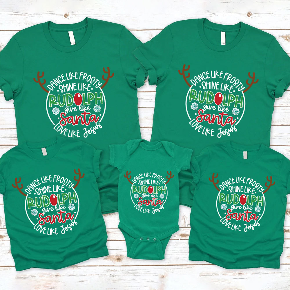 Love Like Jesus Christmas Family Matching Shirts
