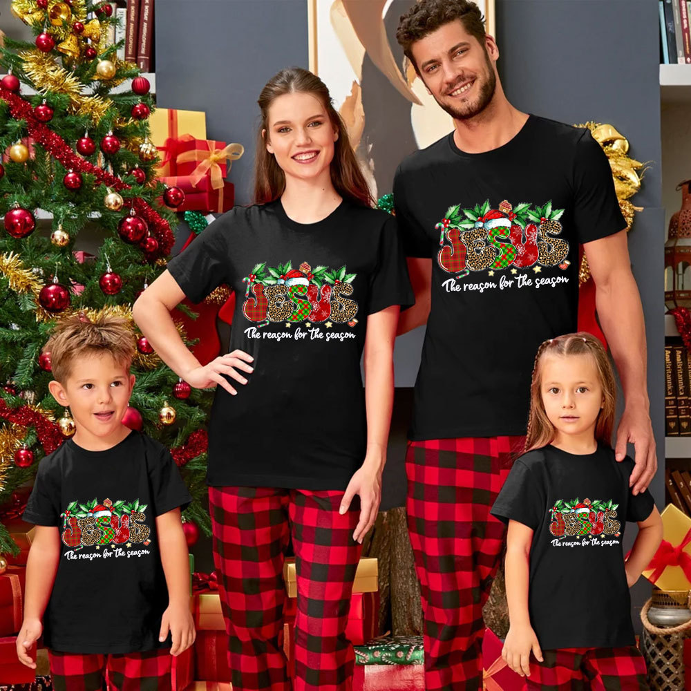 Jesus the Reason for the Season Christmas Family Matching Shirt and Bodysuit