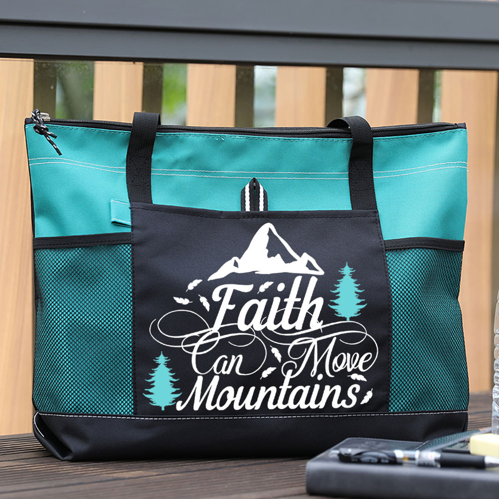Faith Can Move Mountains Premium Tote Bag