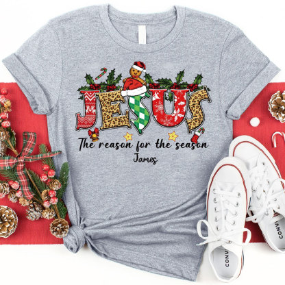 Personalized Jesus Is the Reason Christmas Christian T-Shirt
