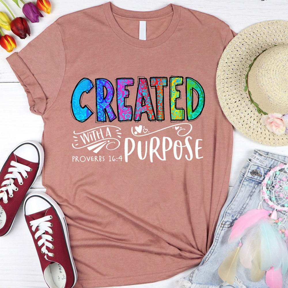 Created with a Purpose Christian Shirt