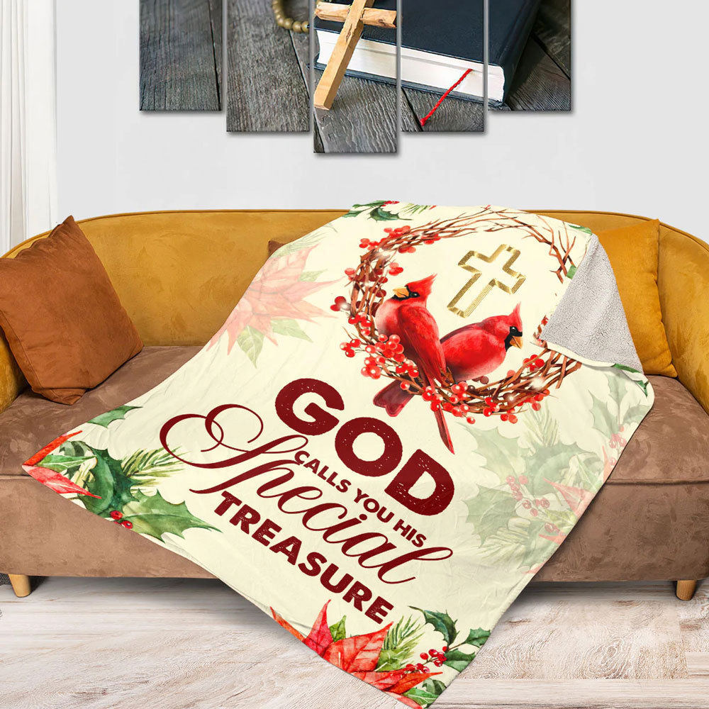 God Calls You His Special Treasure Fleece Blanket