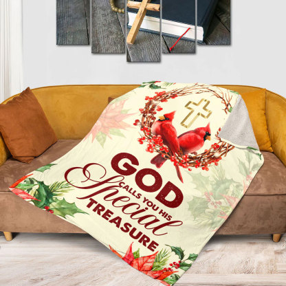 God Calls You His Special Treasure Fleece Blanket