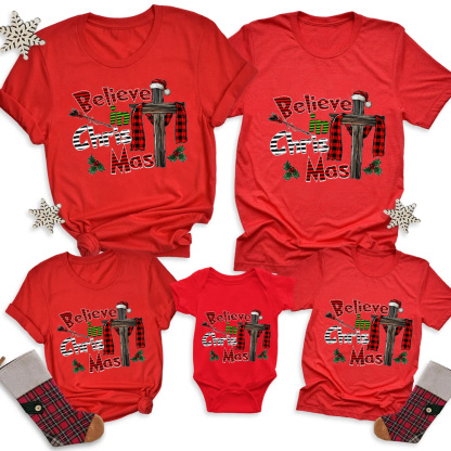 Believe in Christmas Family Matching Shirts