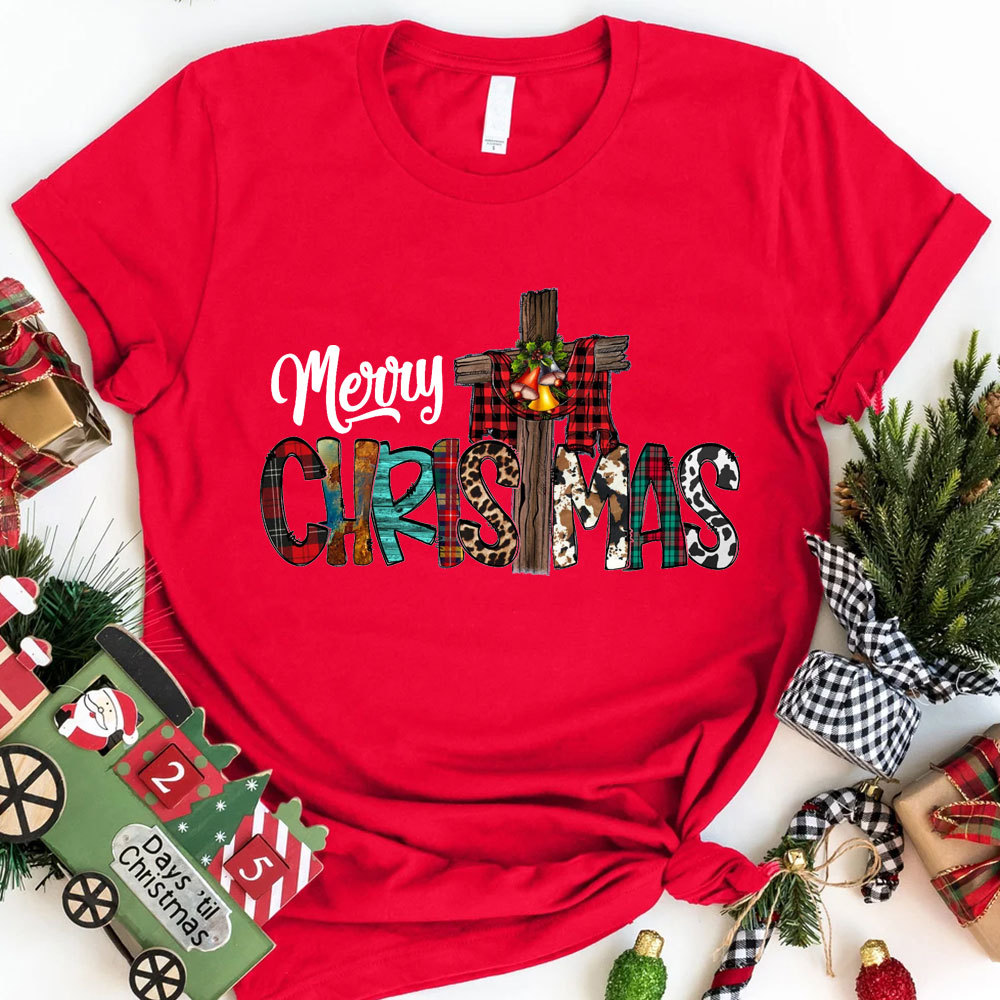 Merry Christ Mas Christian Christmas Tee