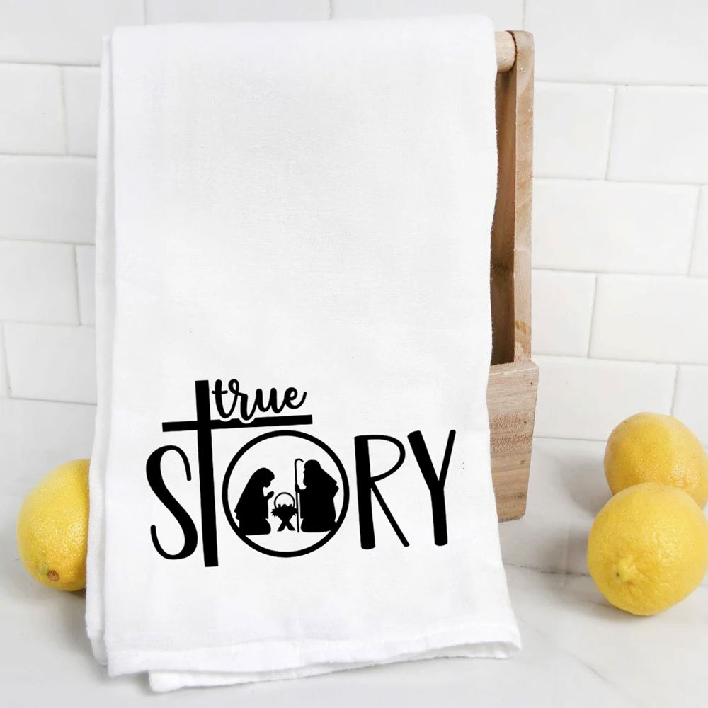 True Story Christmas Tea Towel