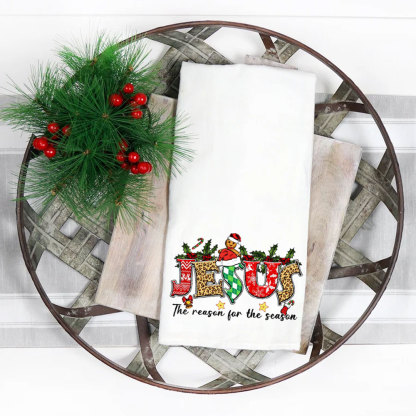 Jesus Is the Reason Christmas Tea Towel