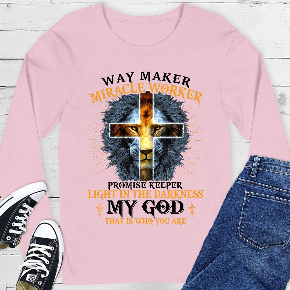 Lion Way Maker Miracle Worker Long Sleeve T-Shirt