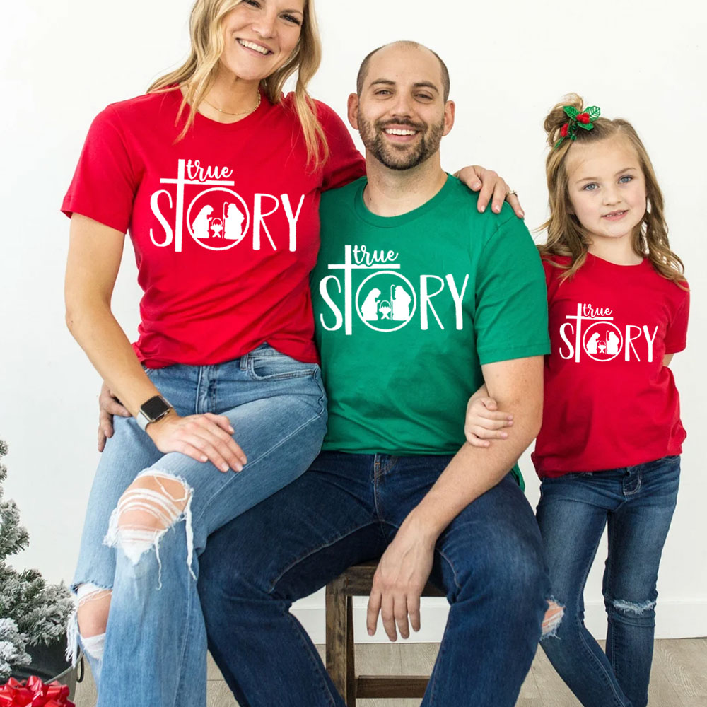 True Story Christmas Family Matching Shirts