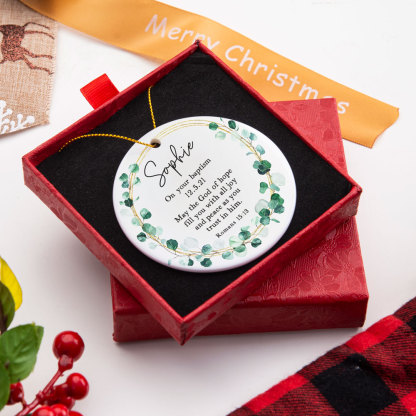 Personalized Bible Verse Baptism Ornament