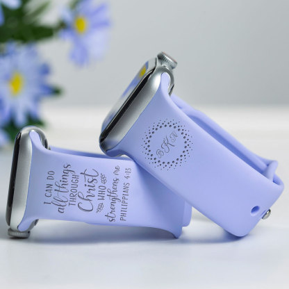 Personalized I Can Do All Things Through Christ Watch Band