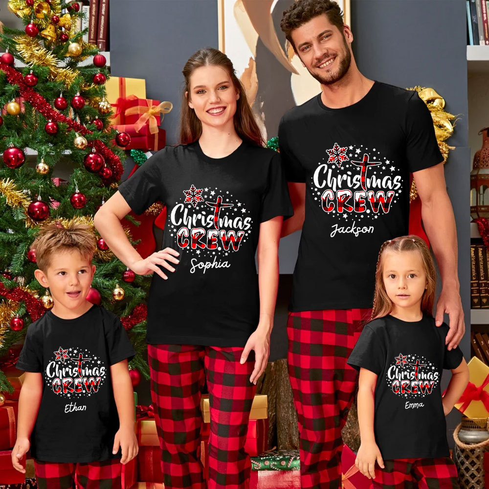 Personalized Christmas Crew Family Matching Shirts